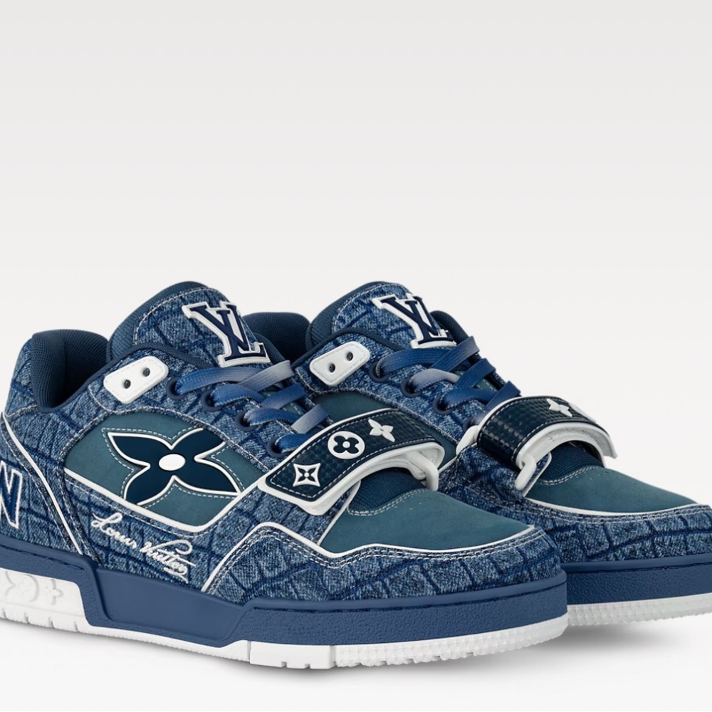Louis Vuitton Denim Blue Sneakers